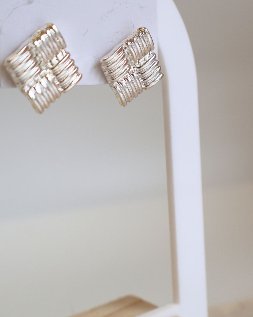 Silver Button Studs