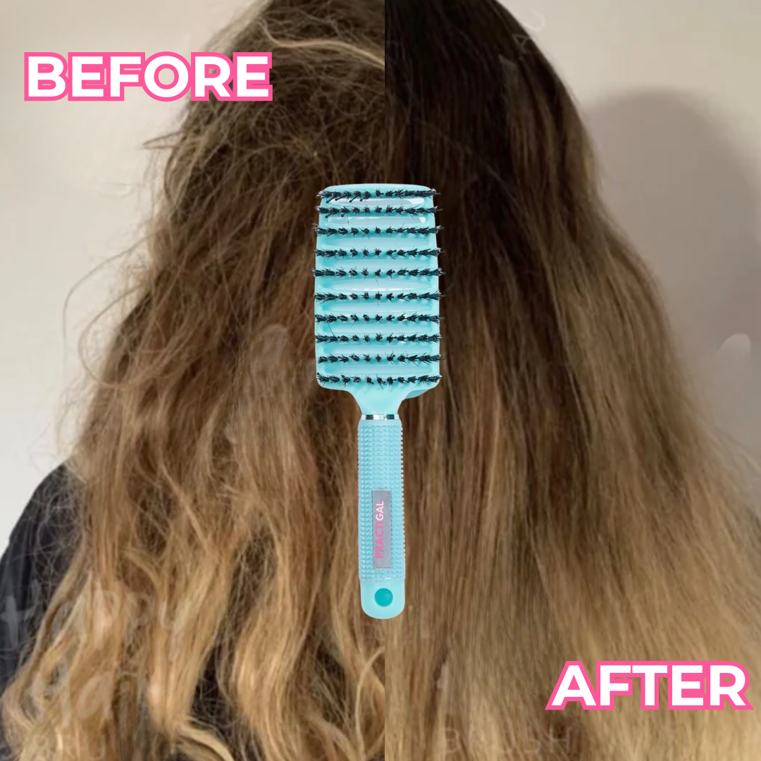 before and after practigal detangling hair brush