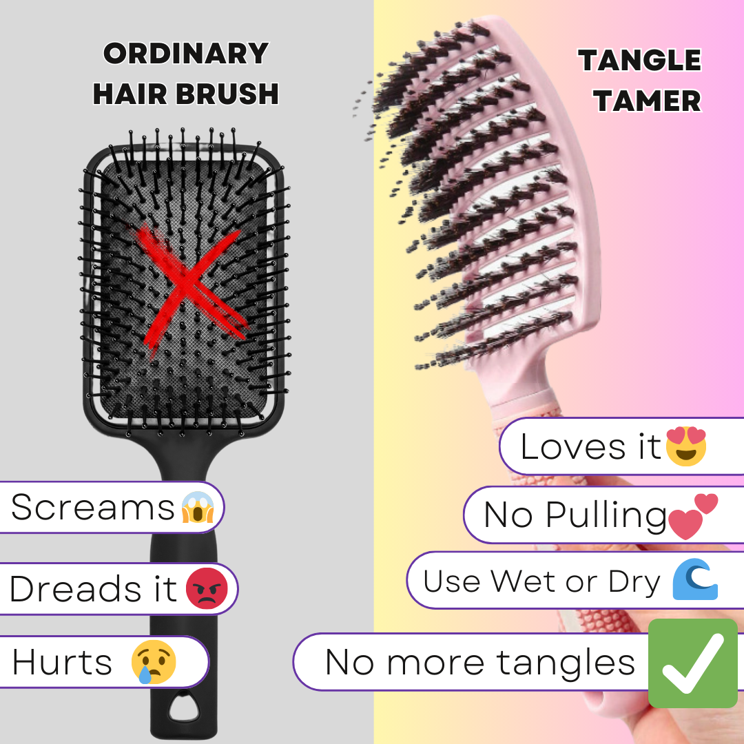 ordanairy hair brush vs practigal tangle tamer nz