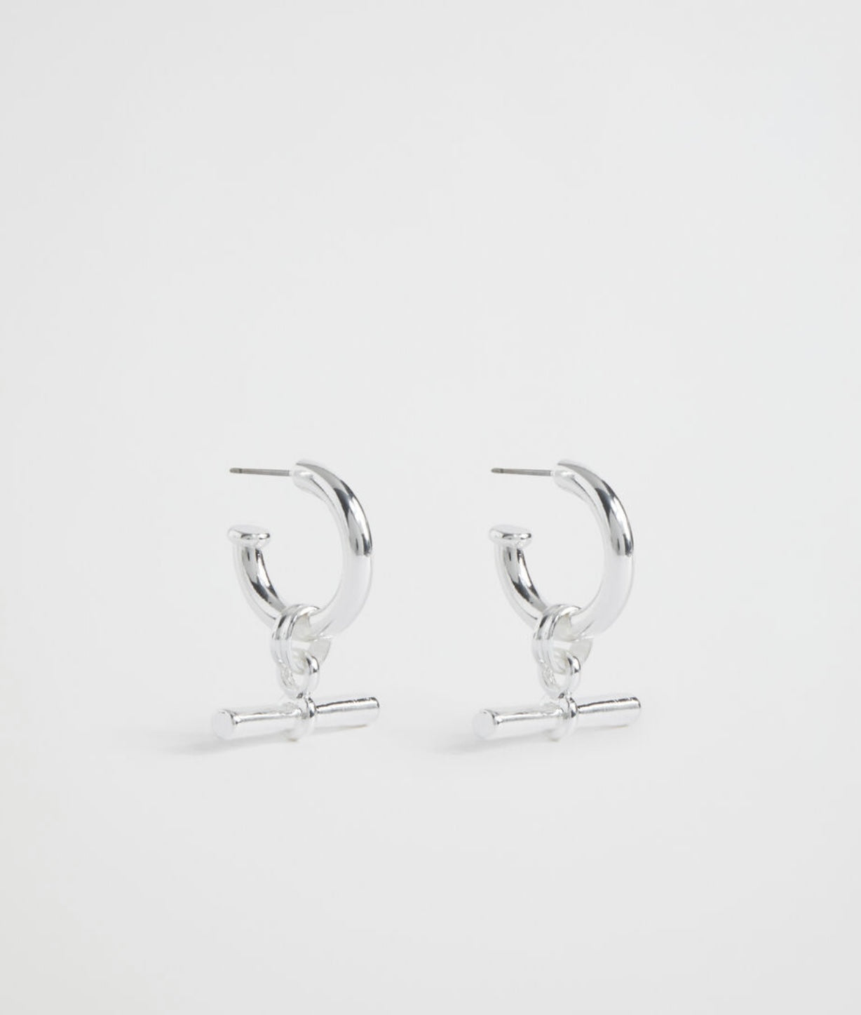 Jane - Silver T Earrings