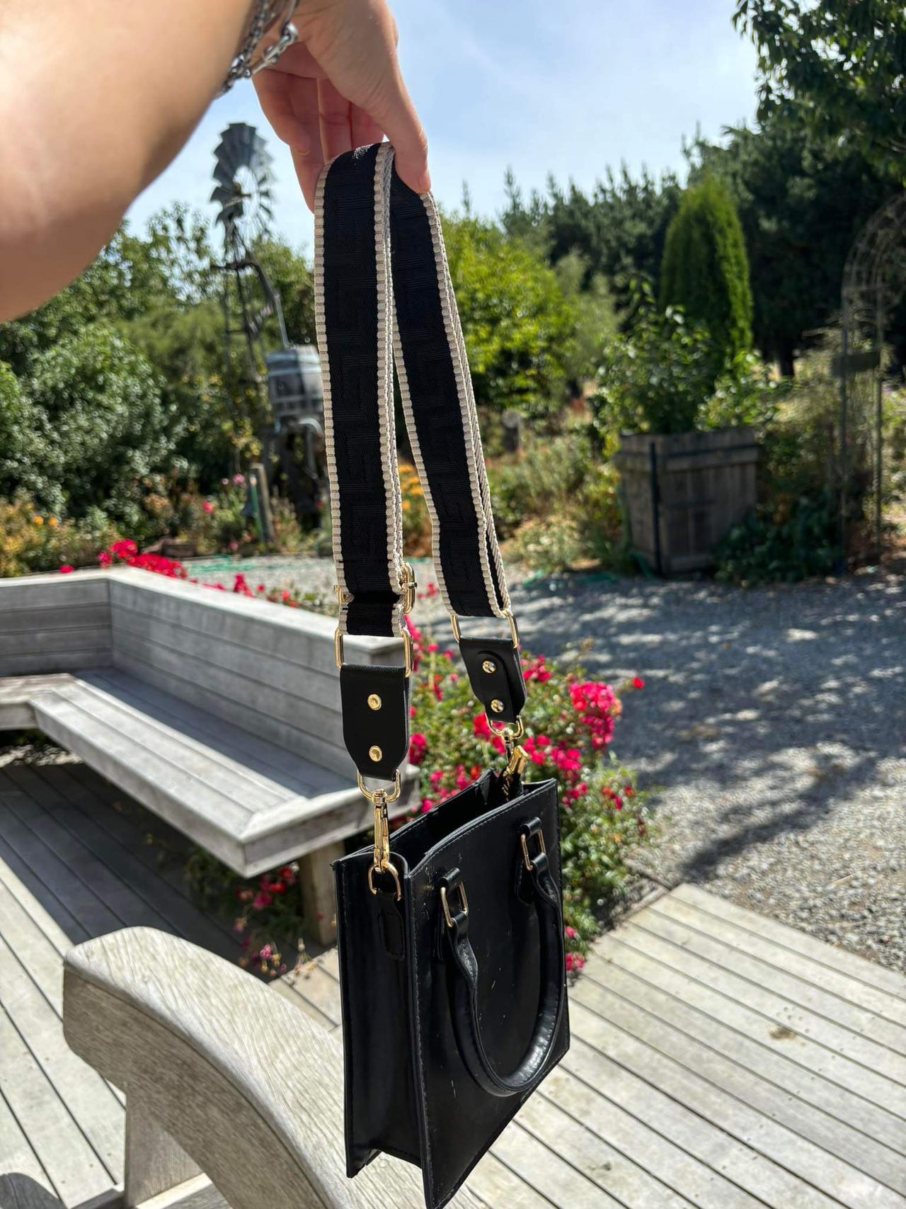 practigal little black bag and strap