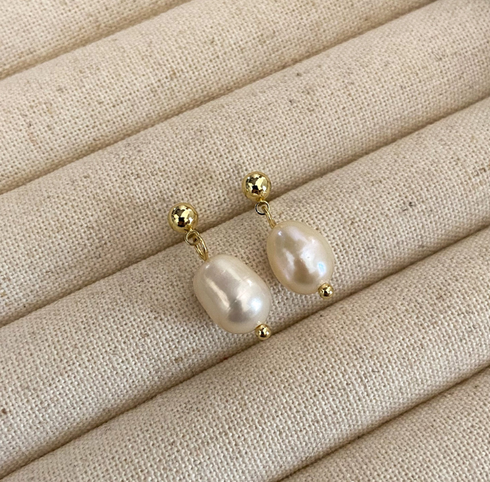 Penny Drop Pearl Earrings