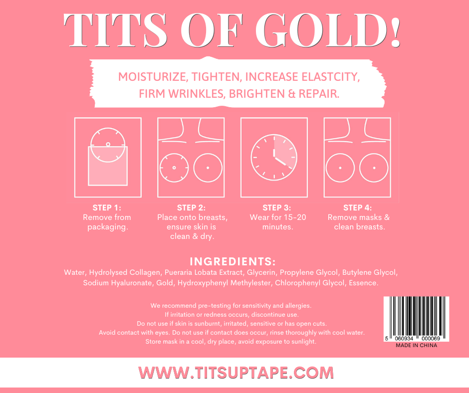 TITS OF GOLD - 24k Collagen Breast Masks